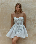 Short A Line Flower Lace Wedding Dresses Sleeveless Mini Sexy Bridal Gowns Robe de mariage Country Party Dress Sweetheart Ivory Short Wedding Dress