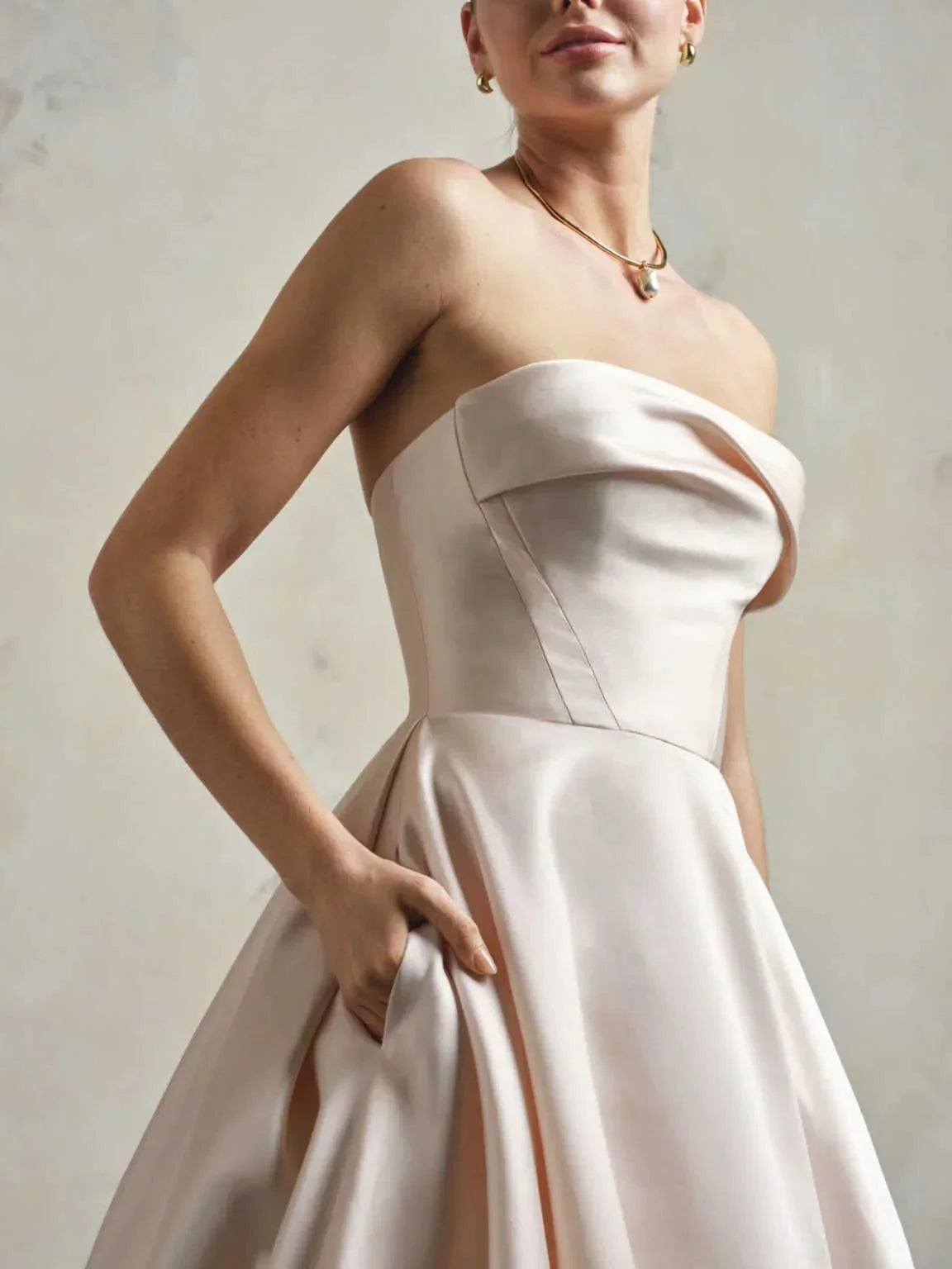Simply Flawless in Pink Satin Vestido De Novia Wedding Dress Bow Court Train Dress Mermaid Modern Satin Princess Gown Satin
