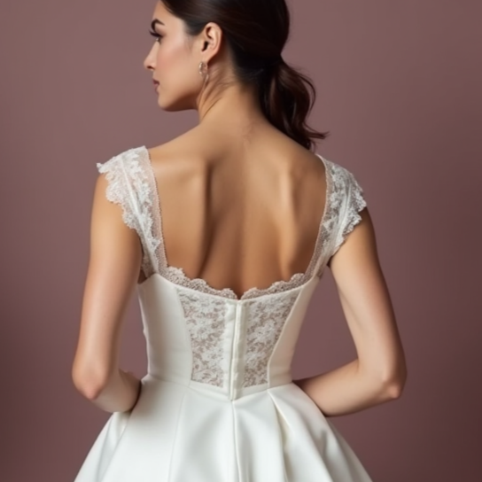 Chic Short Wedding Dress and Mini Dress with a Wrap Style for a Flattering Fit