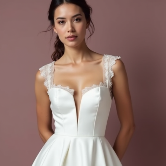 Chic Short Wedding Dress and Mini Dress with a Wrap Style for a Flattering Fit