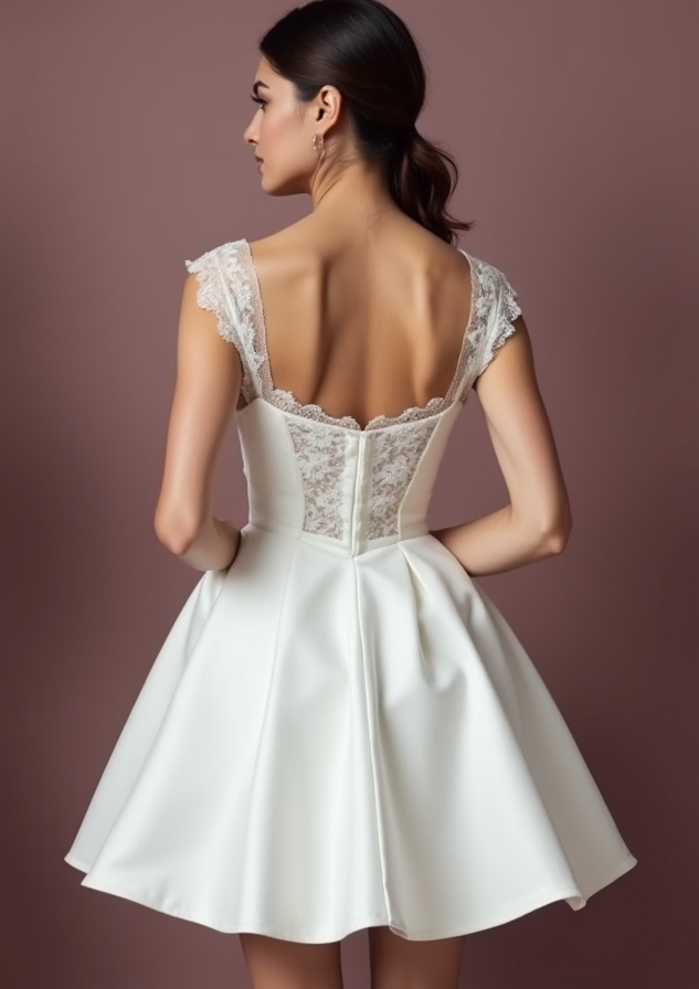 Chic Short Wedding Dress and Mini Dress with a Wrap Style for a Flattering Fit