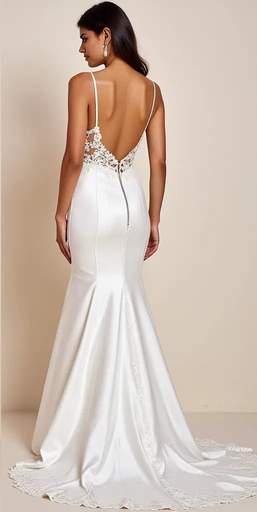Sexy Mermaid Wedding Dress with a Luxurious and Elegant Aesthetic