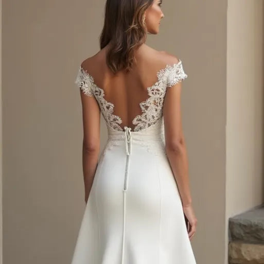 Sexy Mermaid Wedding Dress with a Stunning Open-Back Design