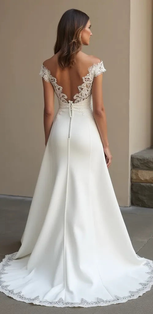 Sexy Mermaid Wedding Dress with a Stunning Open-Back Design