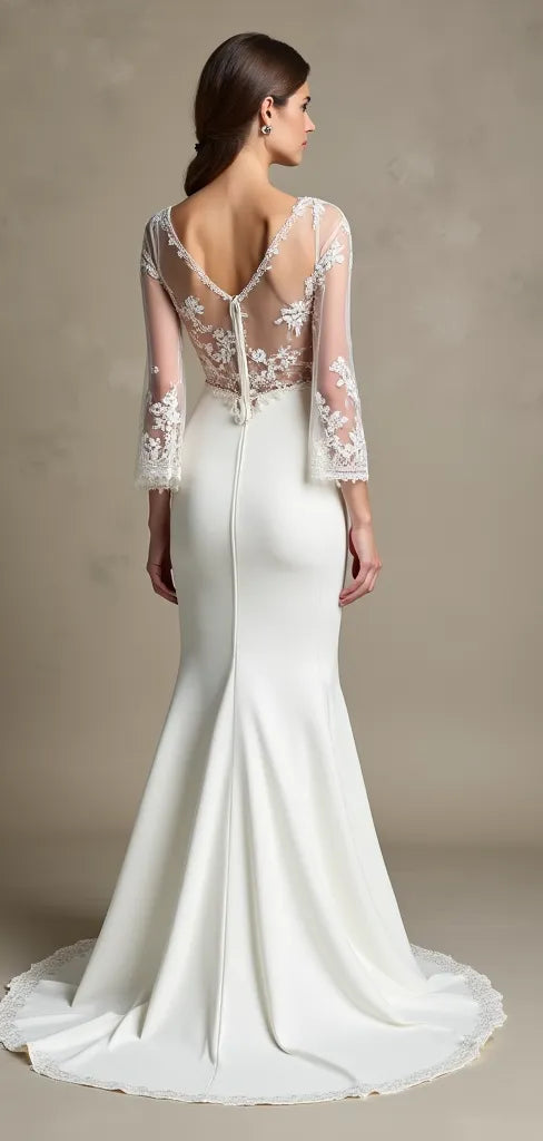 Sexy Mermaid Wedding Dress with a Figure-Hugging Silhouette