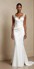 Mermaid Wedding Dress with a Dramatic Fishtail for a Bold Bridal Look