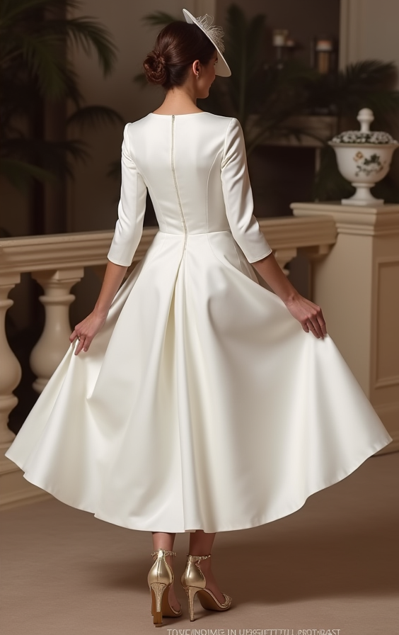 Elegant White Mini Short Wedding Dress with a Layered Skirt for Extra Volume and Drama