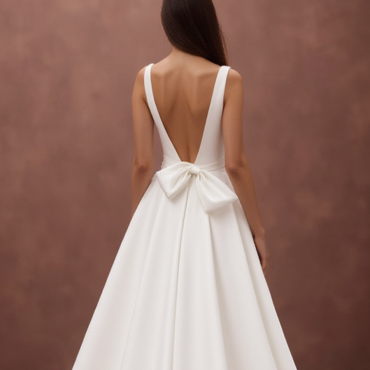 A-Line Wedding Dress with a Sparkling Sequin Detail for a Glamorous Look