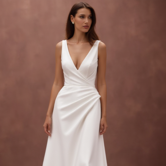 A-Line Wedding Dress with a Sparkling Sequin Detail for a Glamorous Look