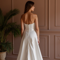 Romantic A-Line Wedding Dress with a Lace and Tulle Skirt for a Soft Look