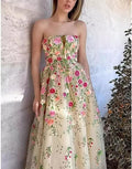 Lucy Line A Evening Gown Prom Women's Luxury Party Dress Es Gala Dresses Woman for Party Cocktail Flowers Elegant Gowns
